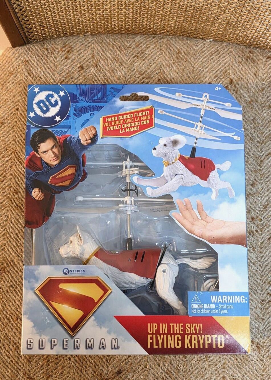 DC Comics Superman Up in the Sky! Flying Krypto Figure – Brand New in Box!